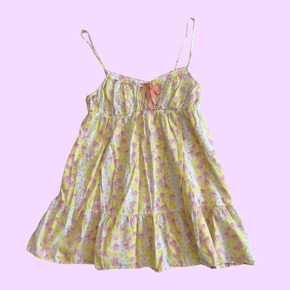 Victoria's Secret Yellow and Pink Floral Dress